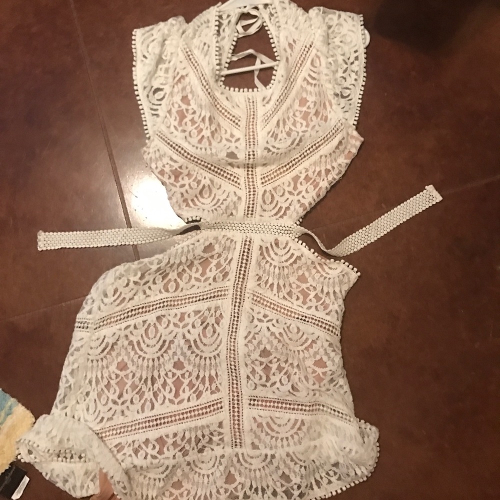 White mini dress