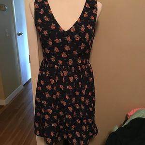 Navy floral dress