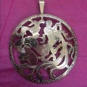 Vintage Decorative Mayan Pendant/Pin