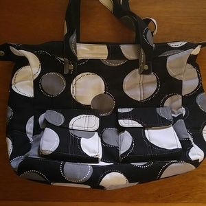 Casual Cargo Purse in Black Happy Dot
