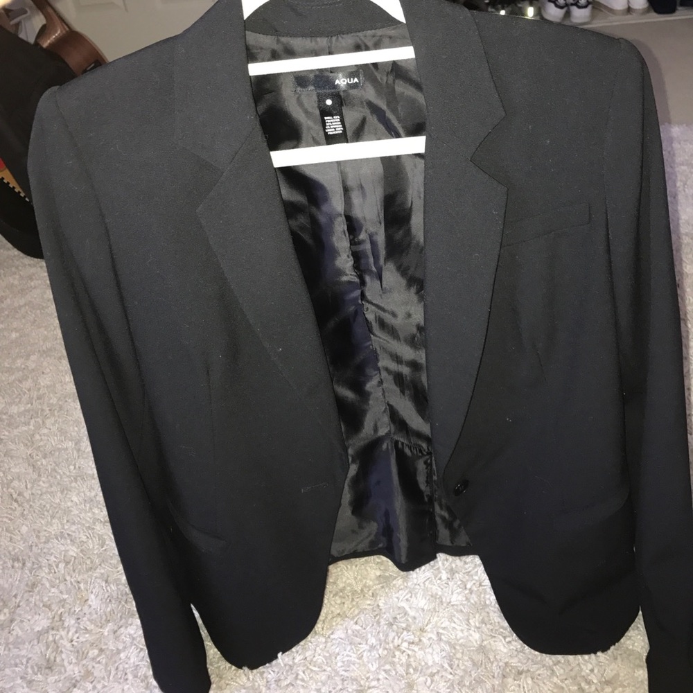 Aqua Black Blazer
