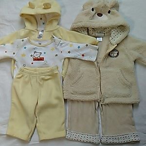 0-3months Adorable 2 sets bear collection Carter's