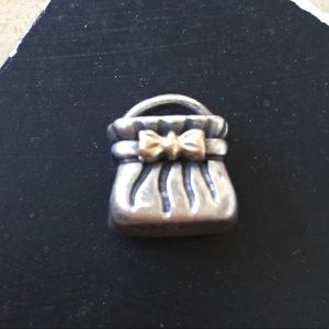 Pandora Two-Toned Sterling Silver Purse Charm