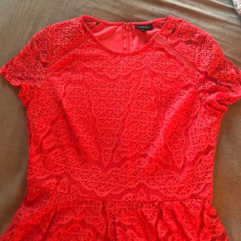 Coral Mini Lace Dress - Apt. 9