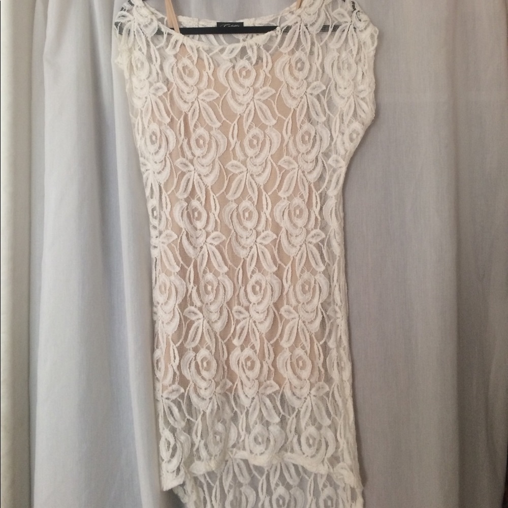 White Long Lace Dress
