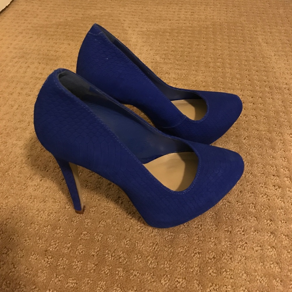Steven by Steve Madden Blue Suede Heels