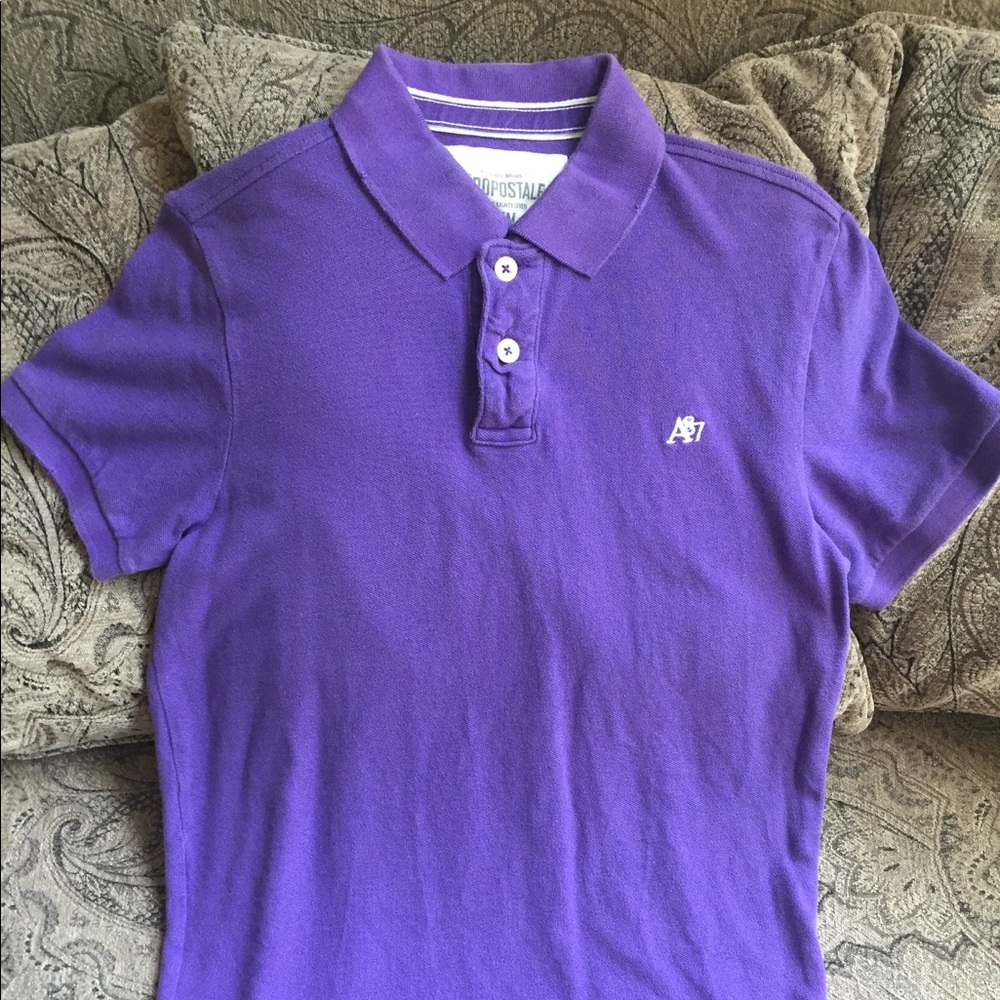 Men's short sleeve purple polo by Aeropostale