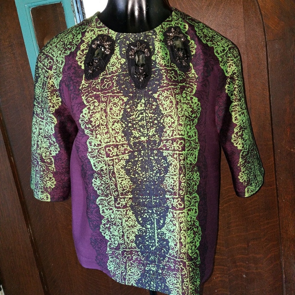 SOLD!!☆♡ MARISSA WEBB Bejeweled Silk Top 2 SOLD!!