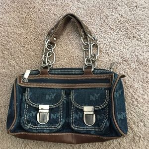 Blue and Brown NY Brand purse