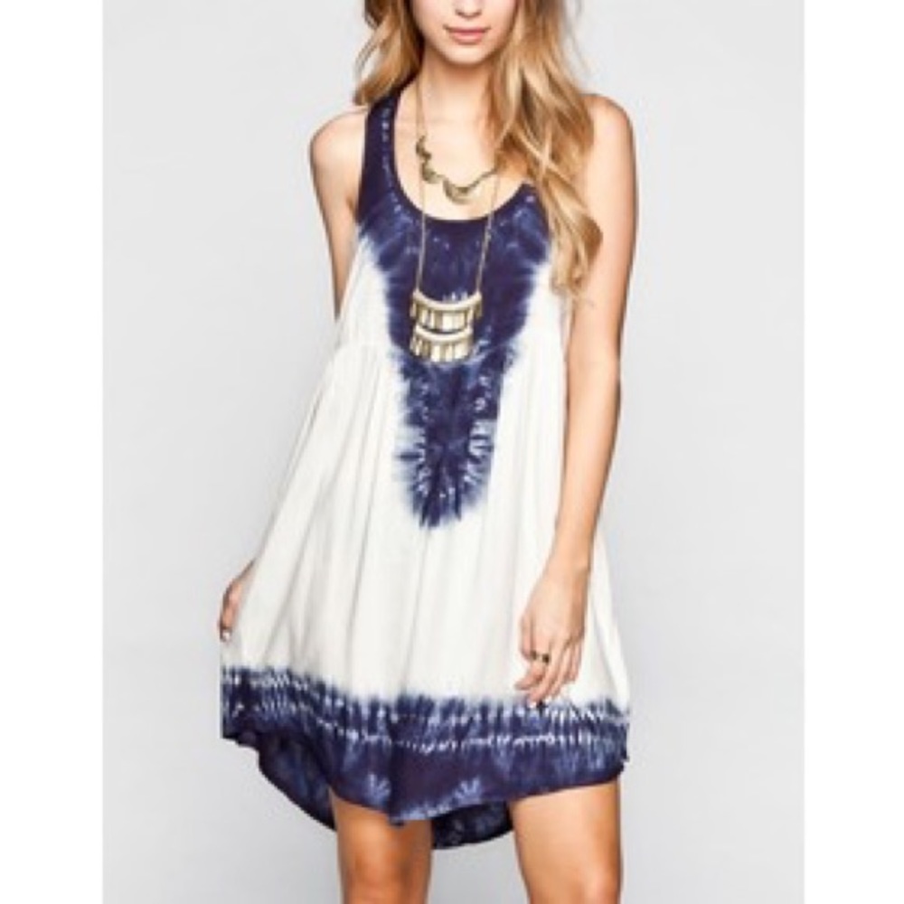 Blue&White Tie-Dye Roxy Dress