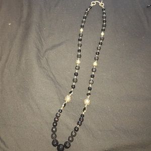 Black & Gold Beaded Necklace