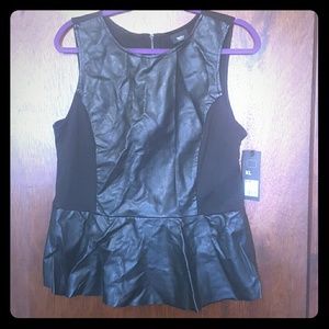 Peplum Black Top