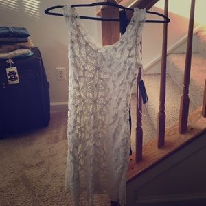 BRAND NEW Bright White Lace Dress