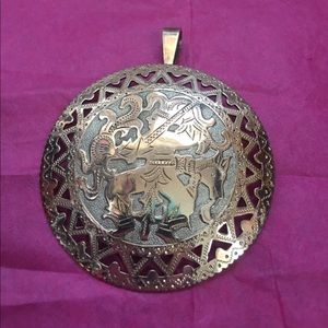 Vintage Decorative Mayan Pendant/Pin