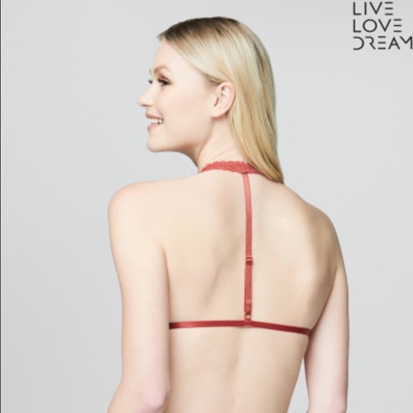 NEW Aeropostale Lace Halter T-Strap Bralette - Picture 3 of 4