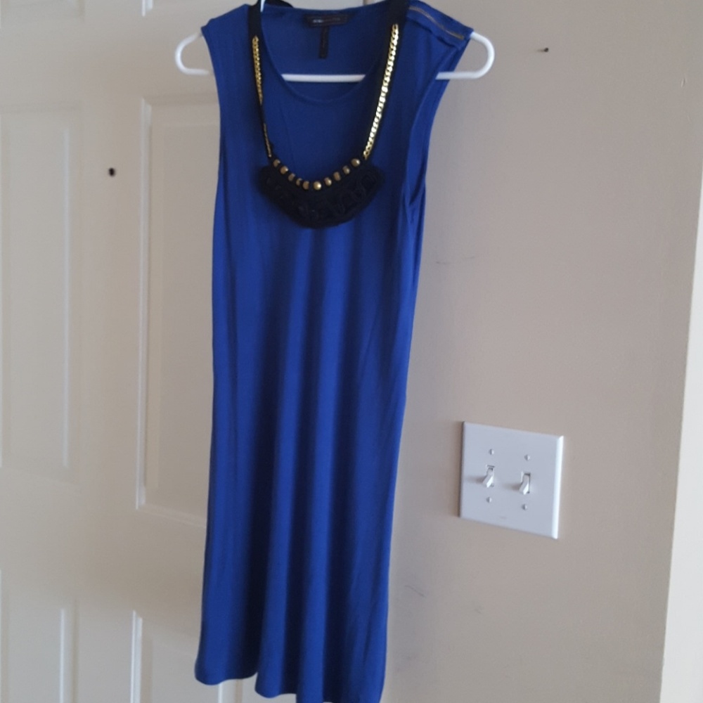 BCBG Maxazria Blue Dress w/ Removable Necklace -XS