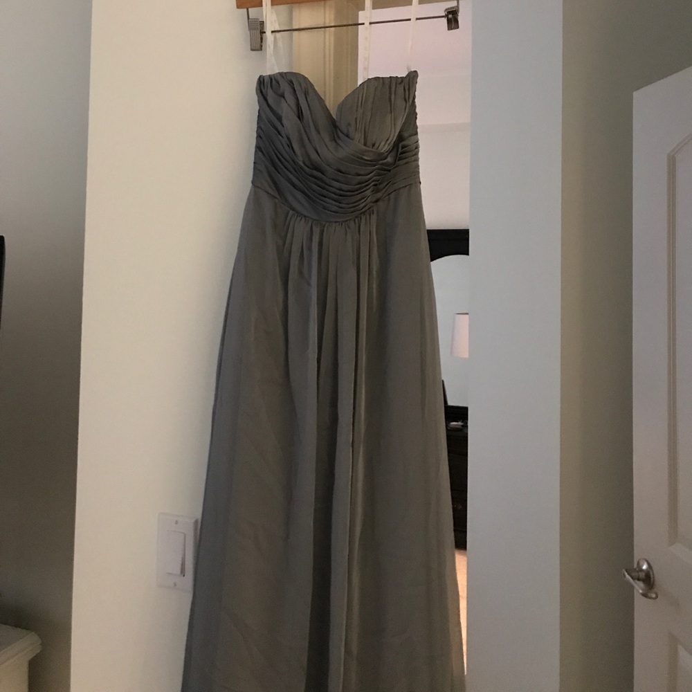Grey floor length gown