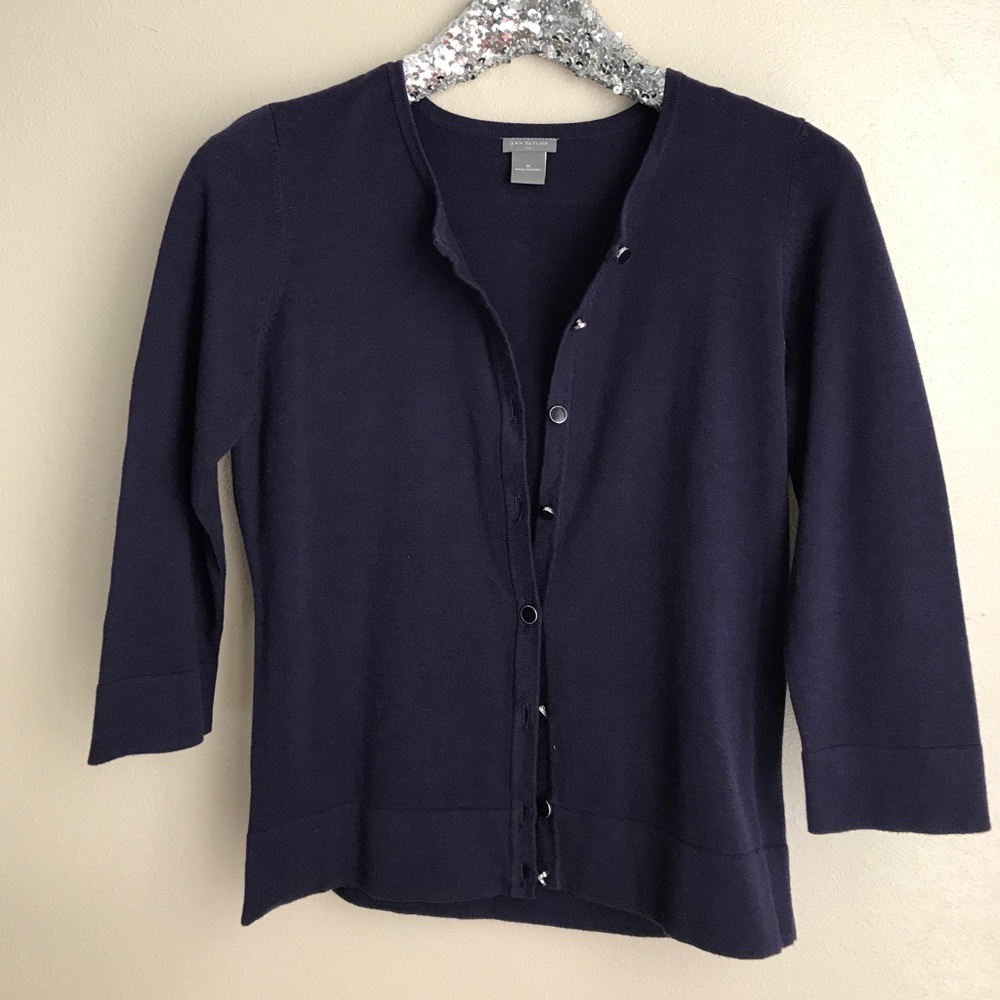 Purple cardigan