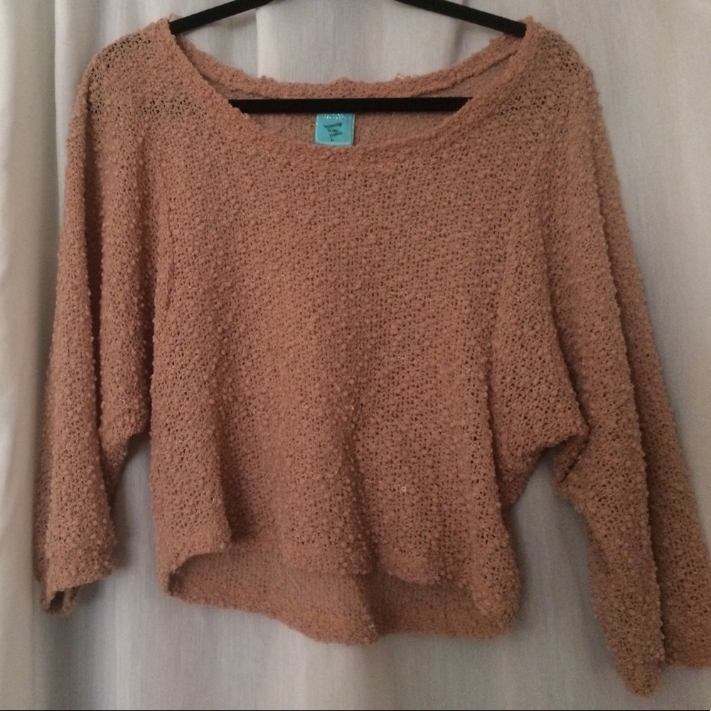 Light dusty rose cropped sweater