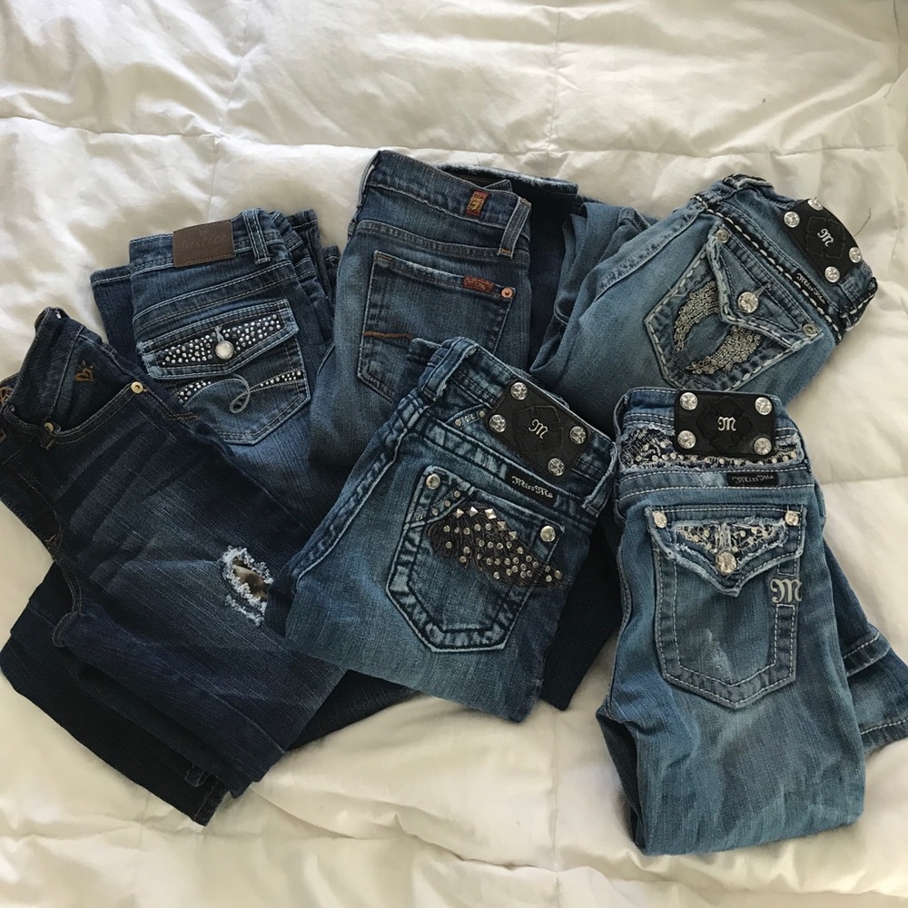Girls jeans as a bundle deal.