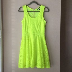 Neon eyelet dress
