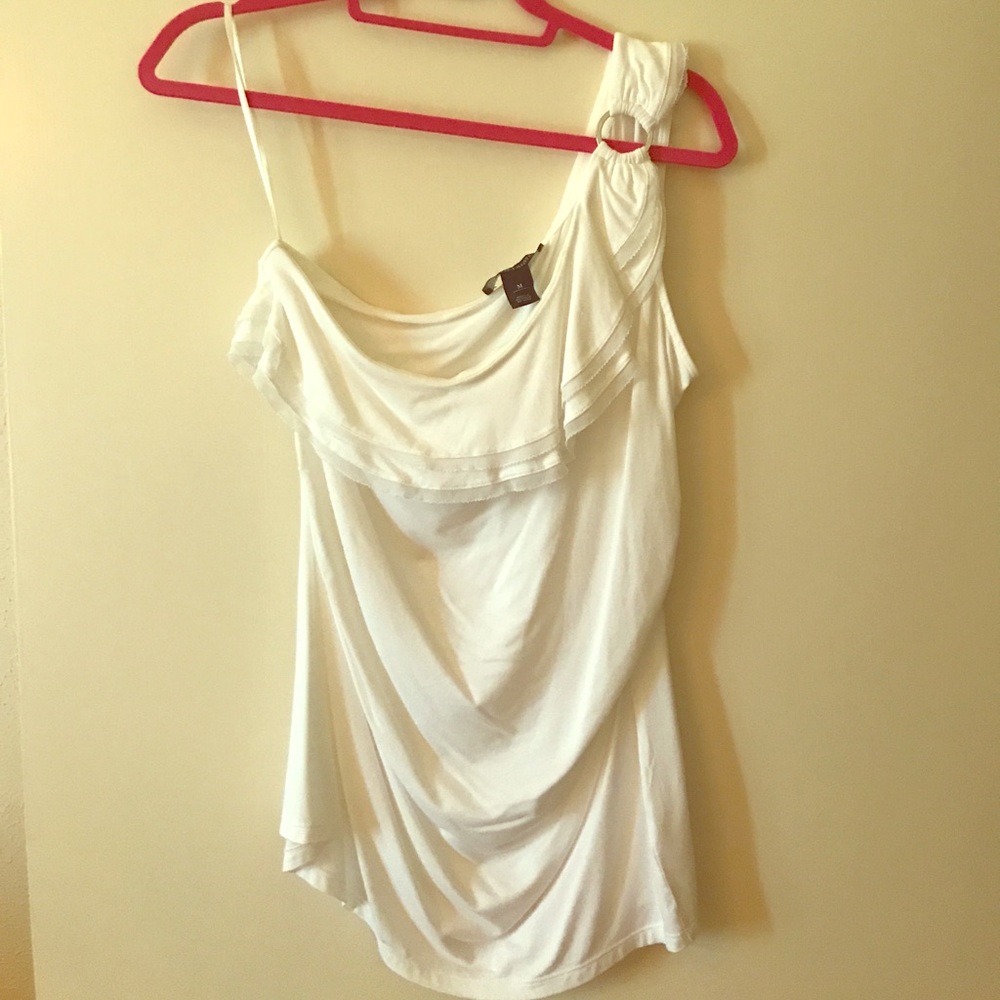 NWT white one shoulder top