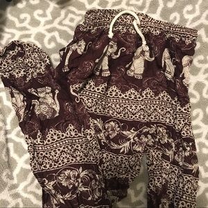 Brown elephant hippie pants