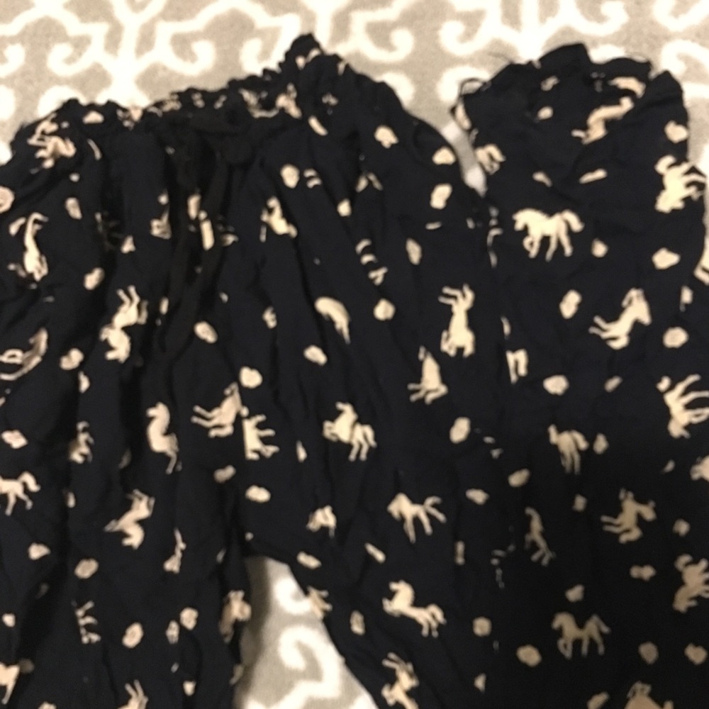Horse print hippie pants