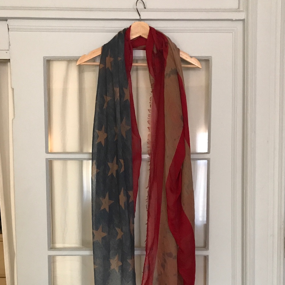 Free People large American flag scarf