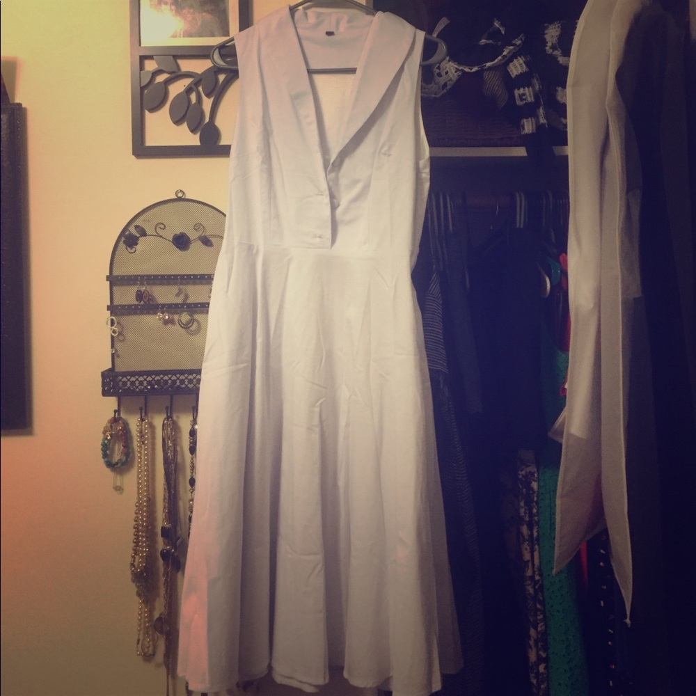Vintage style white dress