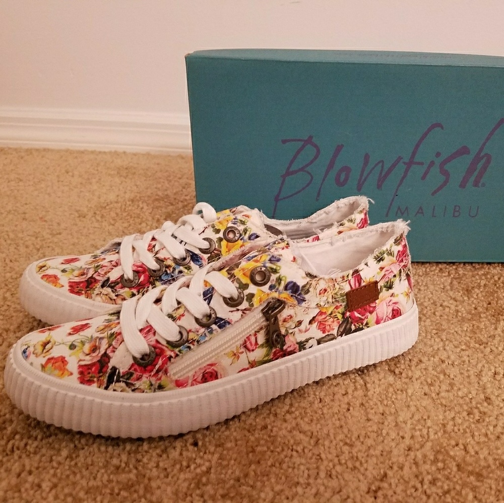 Blowfish Floral Tennis Shoes NWOT