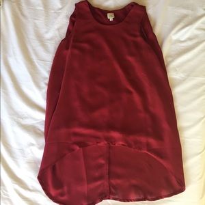 Hi-low Cover Stitch Tank Top