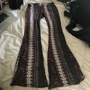 Patterned flare pants