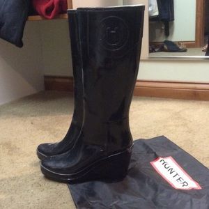 Hunter wedge rainboots