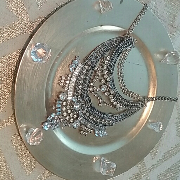 Statement Rhinestone Necklace - Picture 2 of 2