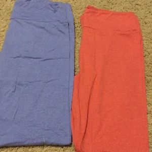2 pairs Tall and Curvy lularoe heathered leggings