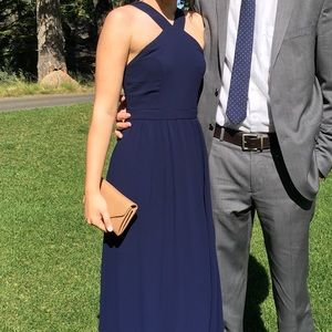 Lulu's navy blue formal maxi dress
