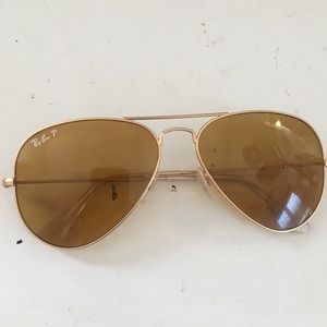 AUTHENTIC GOLD AVIATOR STYLE RAY BANS