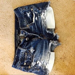 American eagle distressed jean shorts