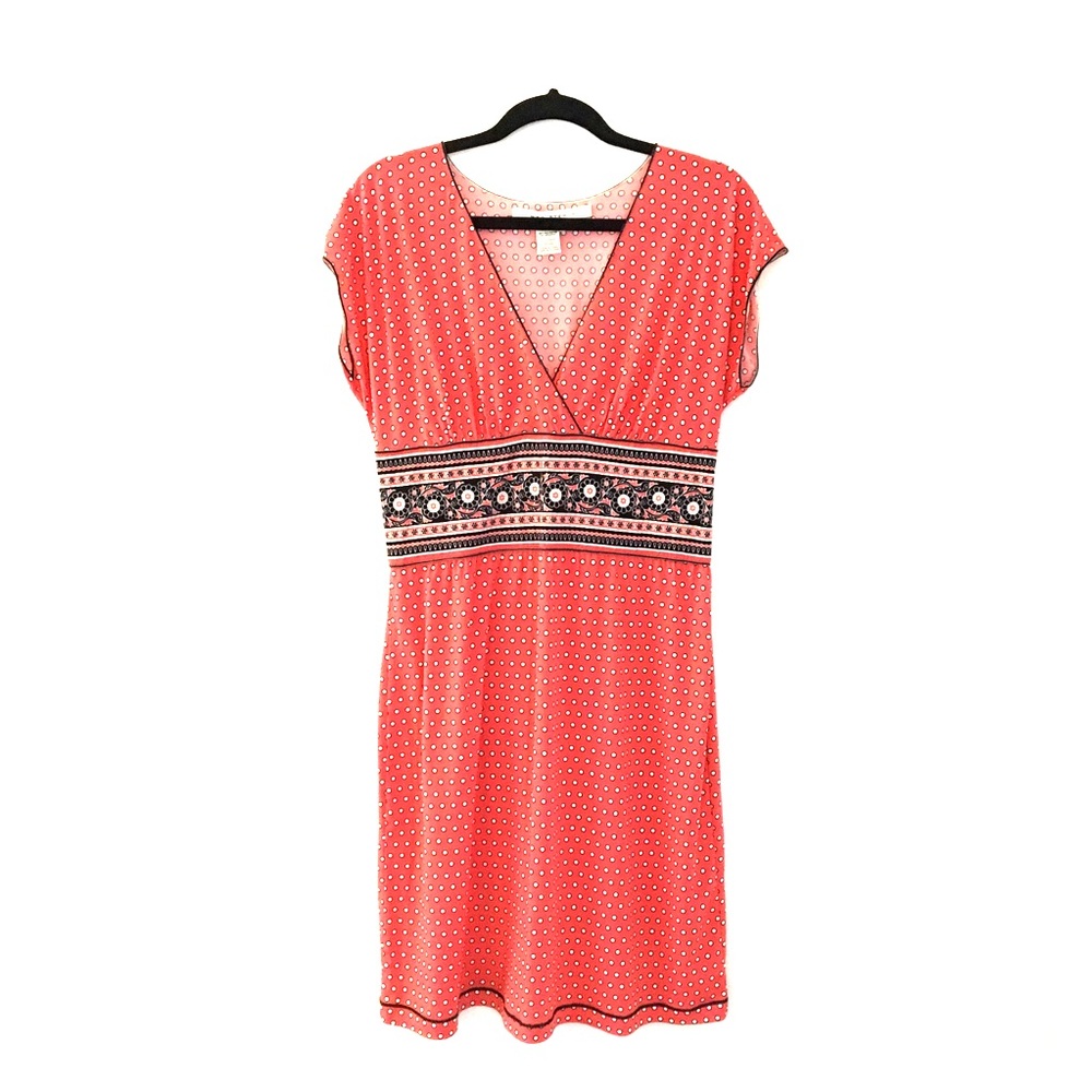 Max Studio Large Pink Polka Dot Wrap Dress