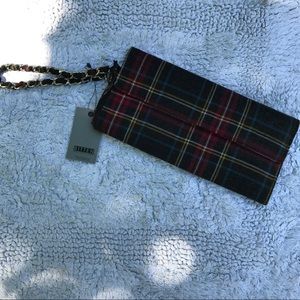 Plaid Wristlet Clutch
