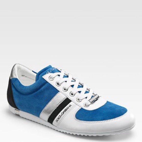 dolce & gabbana men's leather sneakers shoes