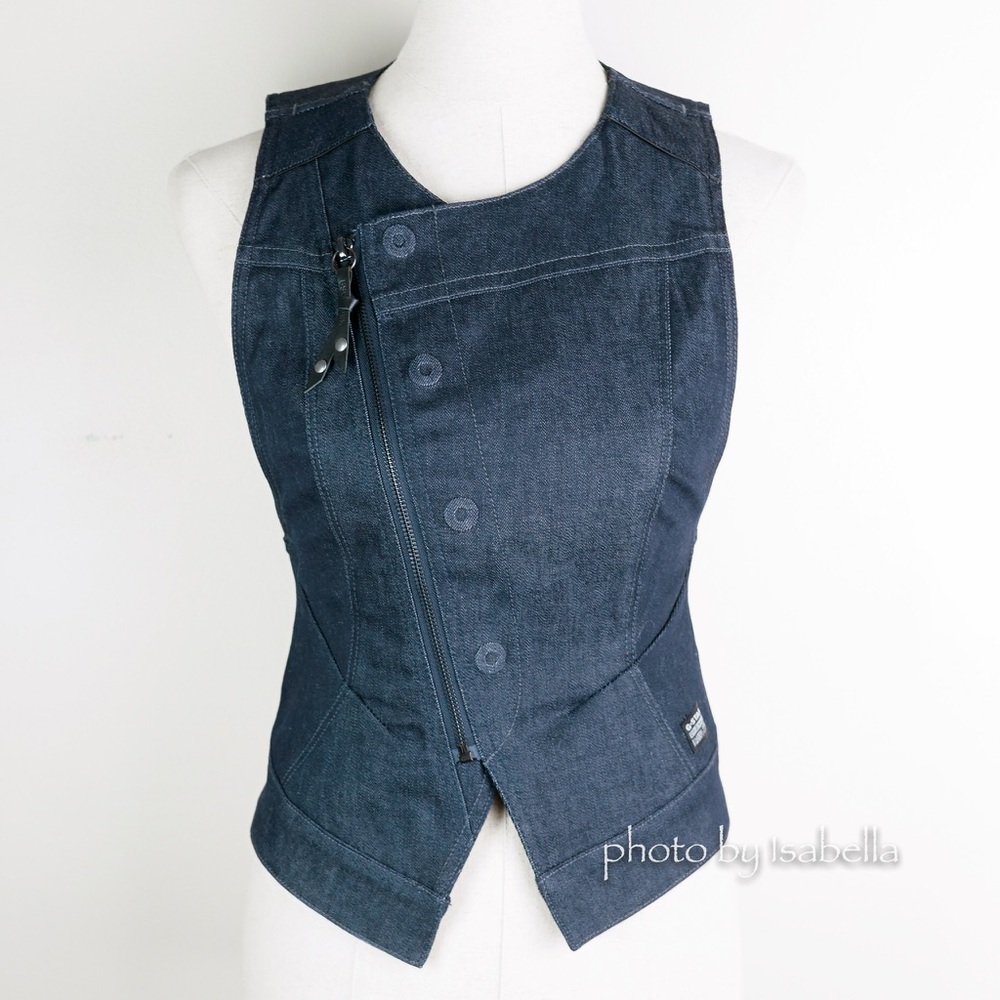 G-Star Raw New Ocean Denim Gilet Vest Jacket