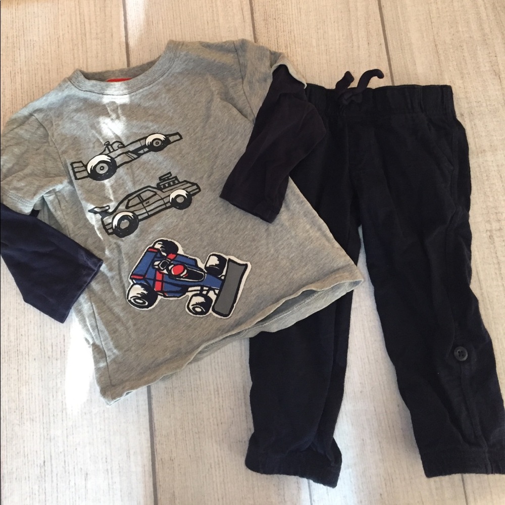Boys 2T Gymboree Racecar Outfit