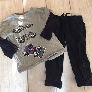 Boys 2T Gymboree Racecar Outfit
