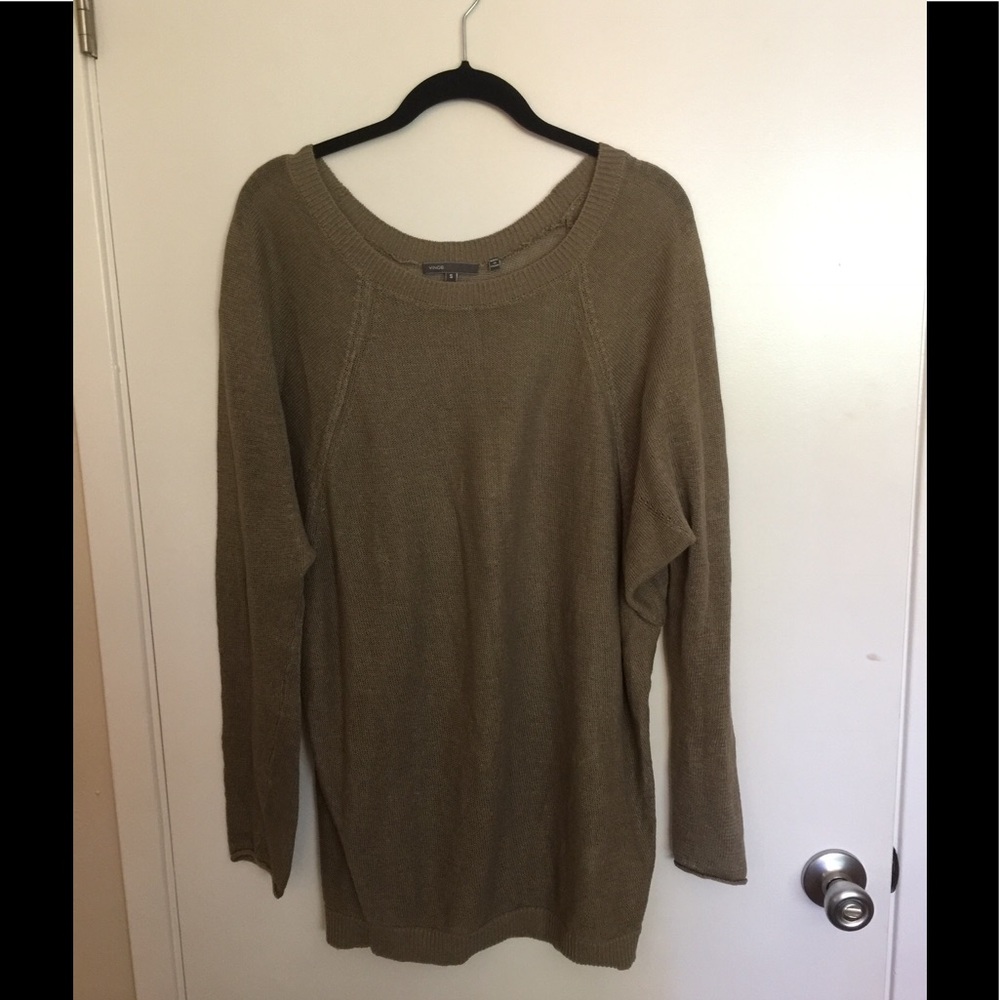 Vince Linen Baseball Sweater