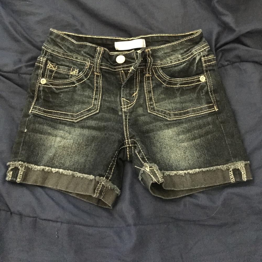 Dark wash shorts