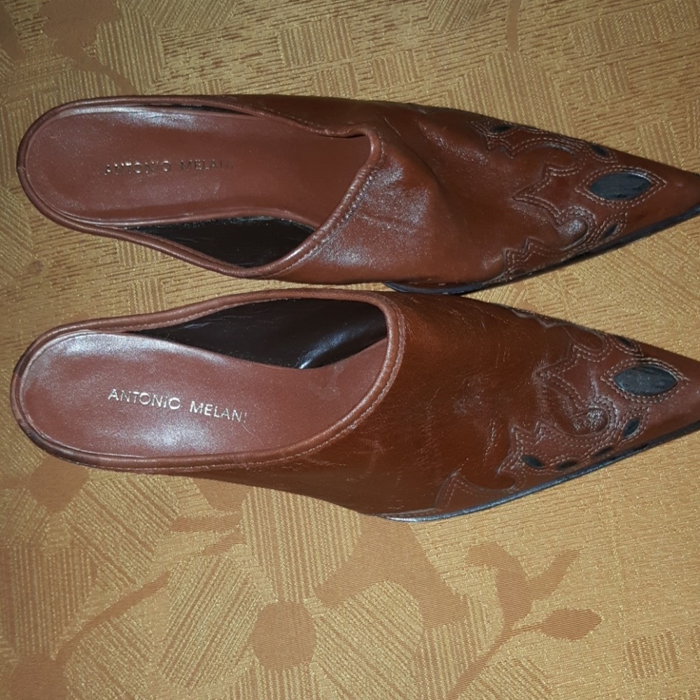 Cowboy boot style mules. never worn