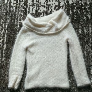 Bebe Angora Winter White Sweater