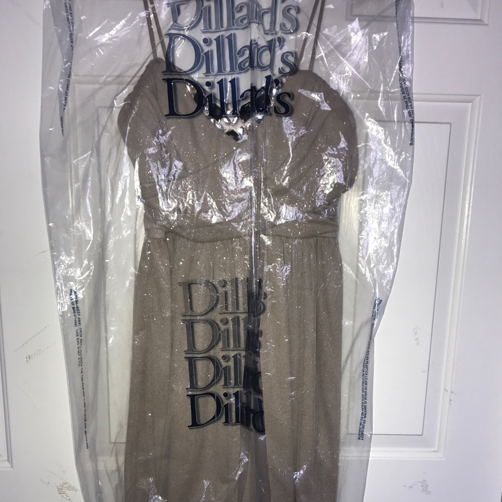 Brown High-Low Dress
